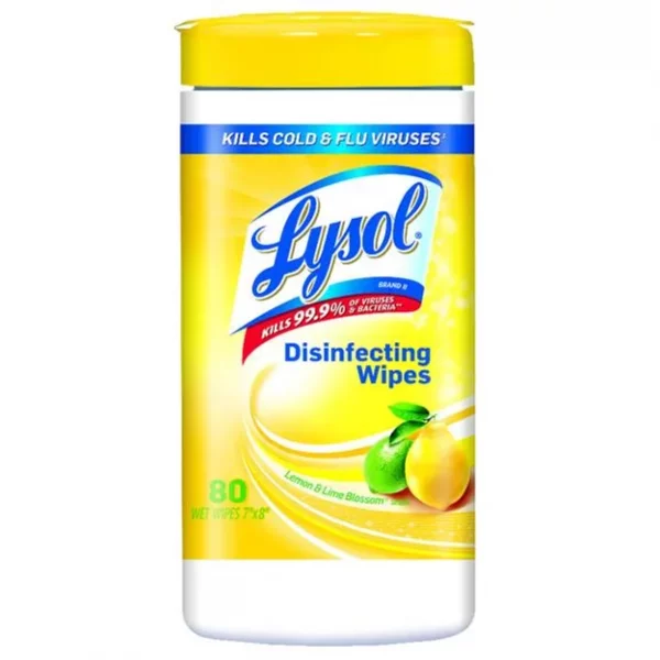 Lysol Wipes Lemon 80 Count