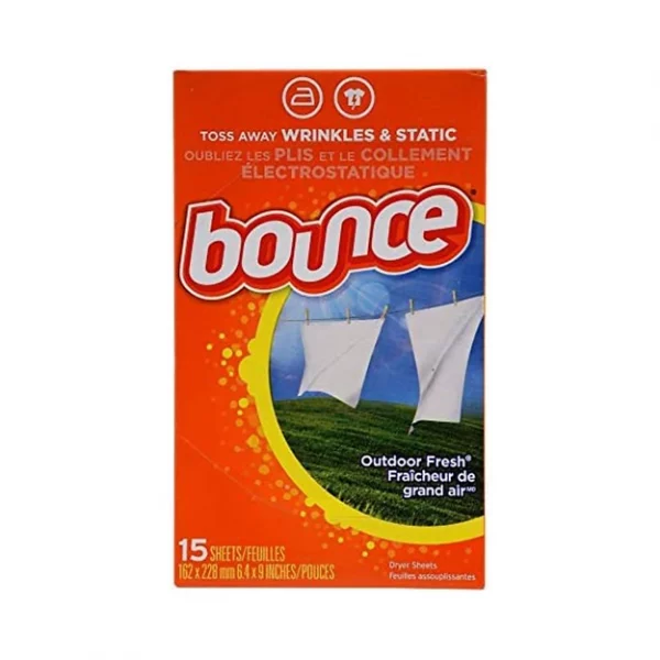 Bounce Fabric Softener Dryer Sheets, Outdoor Fresh, 15 Count