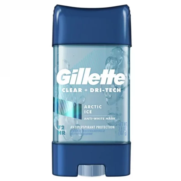 Gillette Antiperspirant Deodorant for Men, Clear Gel, Arctic Ice, 3.8 oz