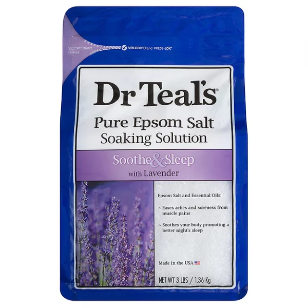 Dr. Teal's Epsom Salt Soaking Solution, Soothe & Sleep Lavender 3.0lb