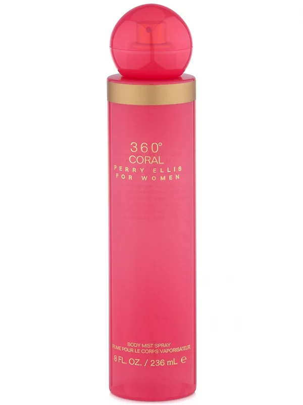 360 Coral Perry Ellis For Women Body Mist 8oz