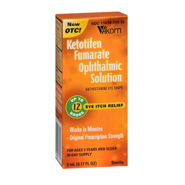 AKORN KETOTIFEN FUMARATE OPHTHALMIC SOLUTION 0.025% - 5 MILLILITERS