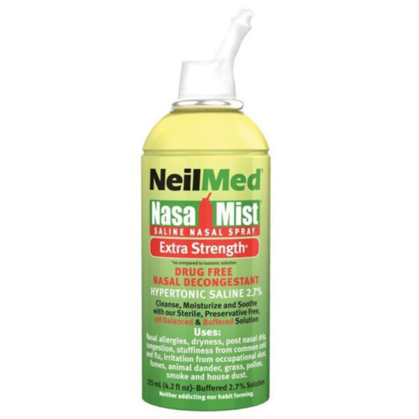 NeilMed NasaMist Hypertonic Extra Strength Saline Spray,Green 4.5 fl oz