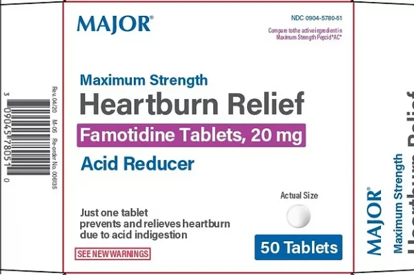 Major Maximum Strength Heartburn Relief 50ct