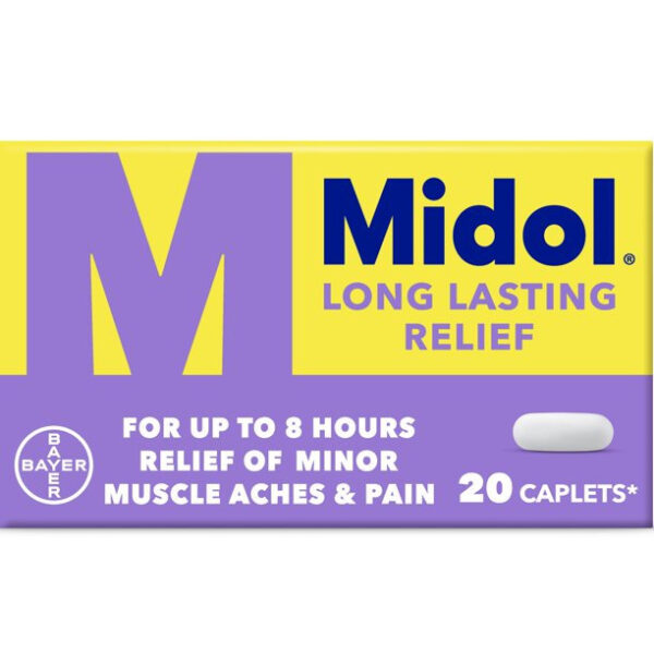 Midol Long Lasting Relief Menstrual Pain Relief Caplets - 20 Ct