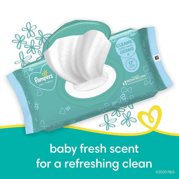 Pampers Baby Wipes Complete Clean Baby Fresh Scent 4X Pop-Top 208 Count