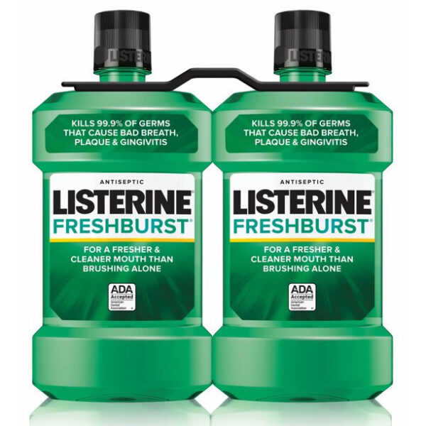 Listerine Freshburst Antiseptic Bad Breath Mouthwash, Spearmint, 2 Pk, 1.5L