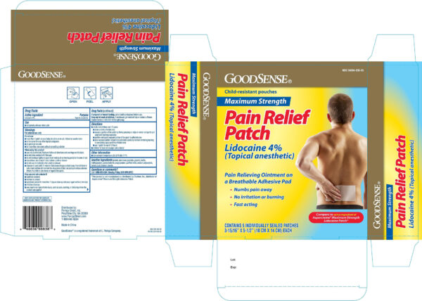 GoodSense Pain Relief Patch 5 ct. Lidocaine 4% ZDP 838