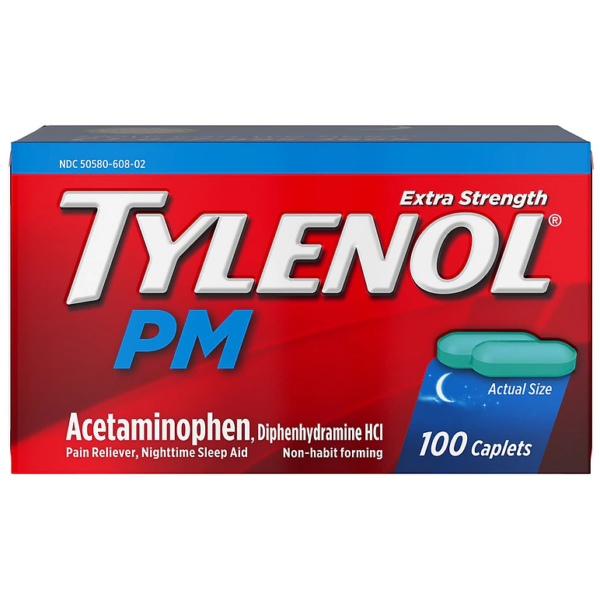 TYLENOL PM Extra Strength Pain Reliever & Sleep Aid Caplets 100.0ea