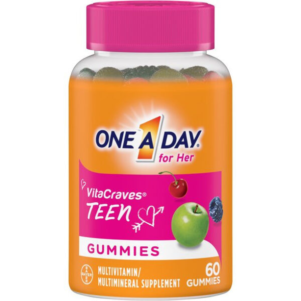 One A Day Teen for Her Multivitamin Gummies, 60 Count