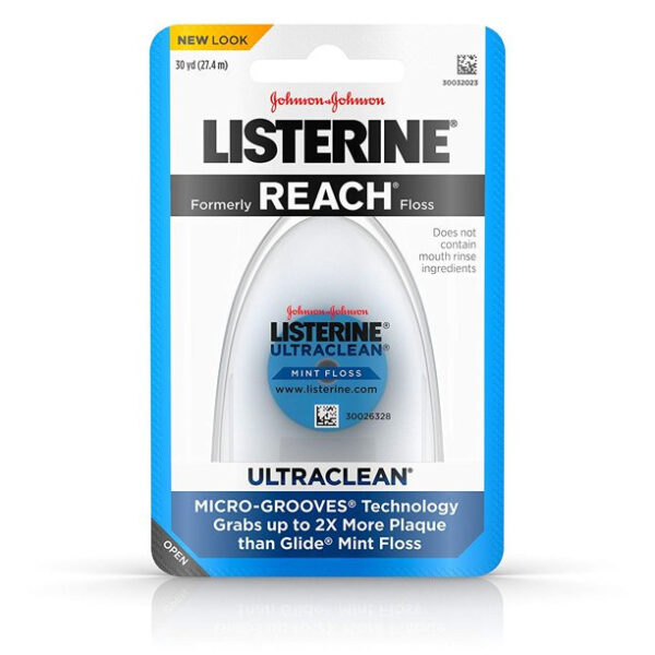 Johnson & Johnson Listerine Ultra Clean Oral Care Mint Floss Twin Packs, 30 Yds