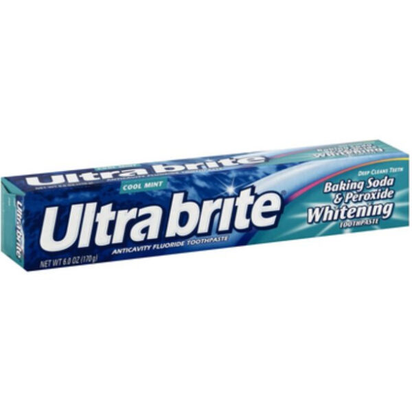 Ultra brite Baking Soda & Peroxide Whitening Toothpaste, Cool Mint 6 oz