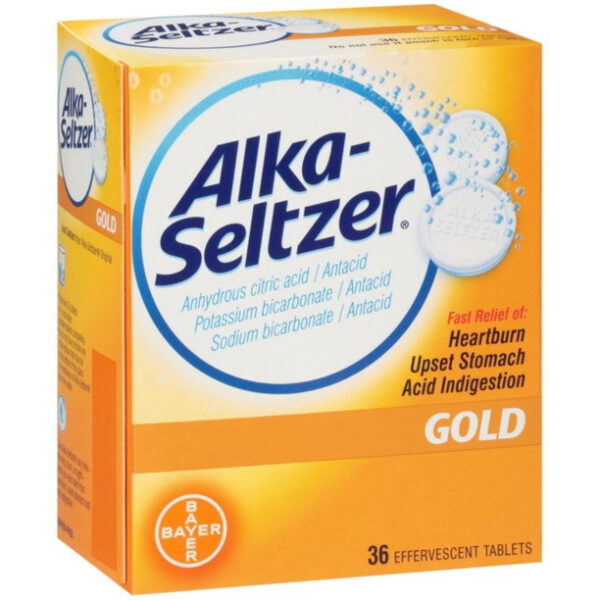 Alka-Seltzer Effervescent Tablets Gold 36