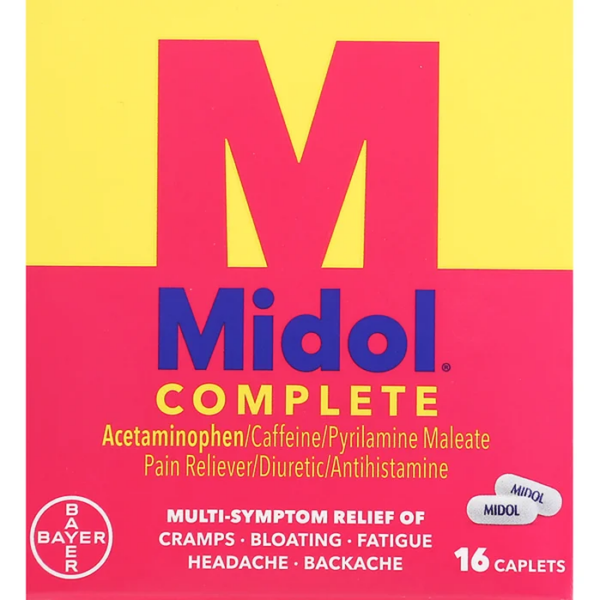 Midol Multi-Symptom Relief, Complete, 16 Caplets