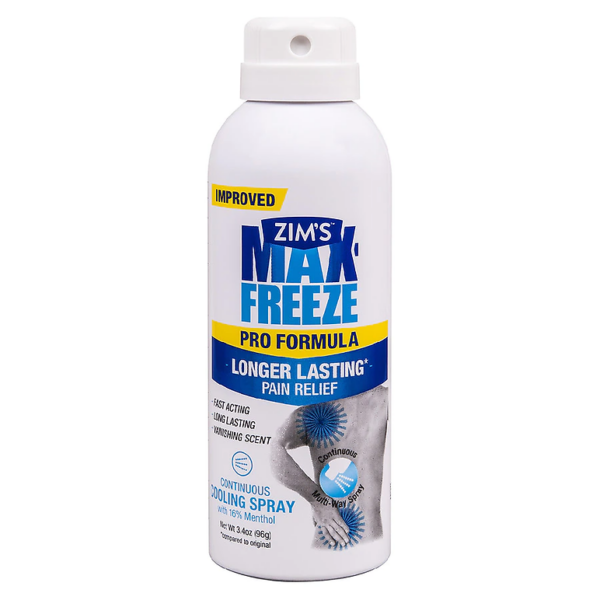 Zim's Max Freeze Pain Relief Topical Analgesic Cooling Spray for Muscles and Joi