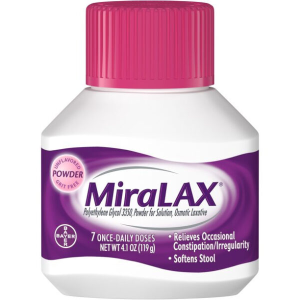 MiraLAX Laxative Powder for Gentle Constipation Relief