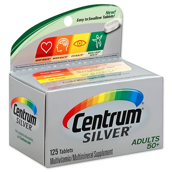 Centrum Silver 125-Count Multivitamin Supplement Tablets for Adults 50+