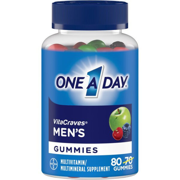 One A Day Men's Multivitamin Gummies, Multivitamins for Men, 80 Ct