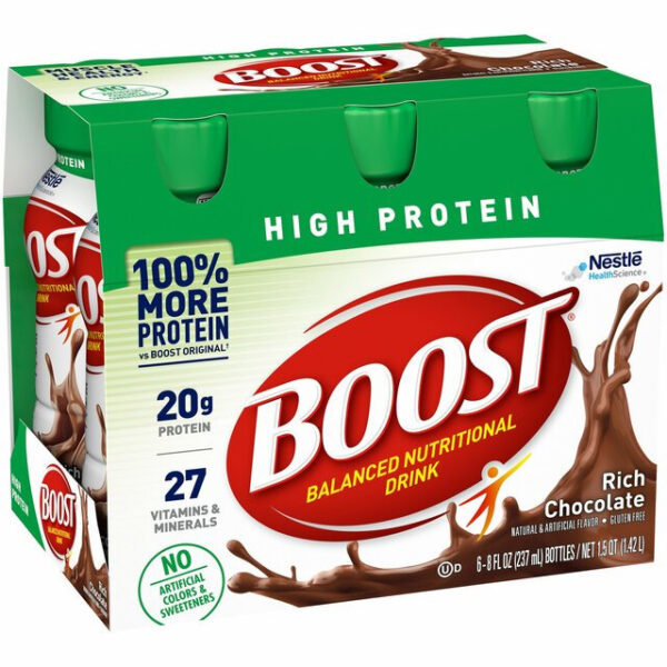 Boost High Protein Complete Nutritional Drink Rich Chocolate 8.0oz x 6 pack