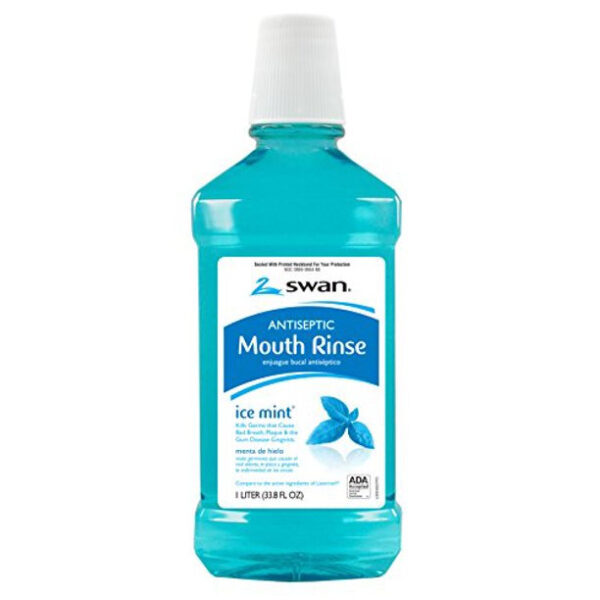 Swan Antiseptic Mouth Rinse, Blue Ice Mint, 33.81 oz