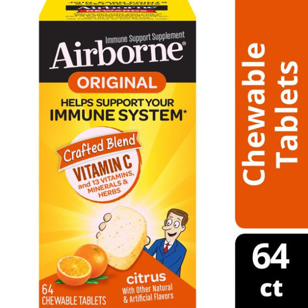 Airborne Chewables Citrus 64.0ea