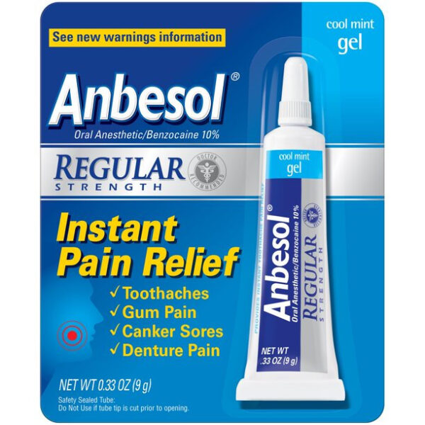 Anbesol® Regular Strength Oral Anesthetic Gel 0.33 oz.