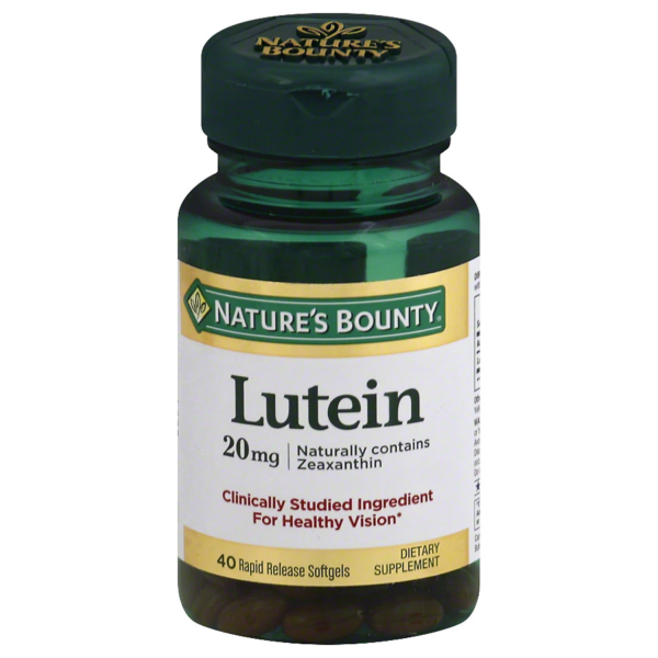 Nature's Bounty Lutein 20 mg Dietary Supplement Softgels 40.0ea