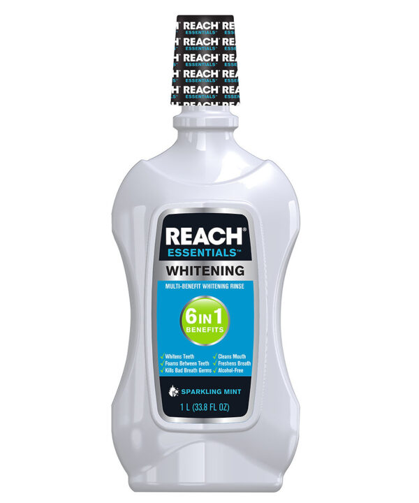 REACH ESSENTIALS WHITENING 6 IN 1 BENEFITS MOUTHWASH, 33.8OZ