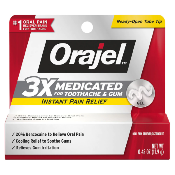 Orajel Maximum 3X For Toothache & Gum Pain Gel 0.42oz