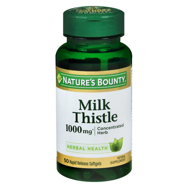 Nature's Bounty Milk Thistle 1000 mg Herbal Supplement Softgels 50.0ea