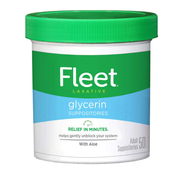 Fleet Laxative Glycerin Suppositories for Adult Constipation, Adult Laxative Jar