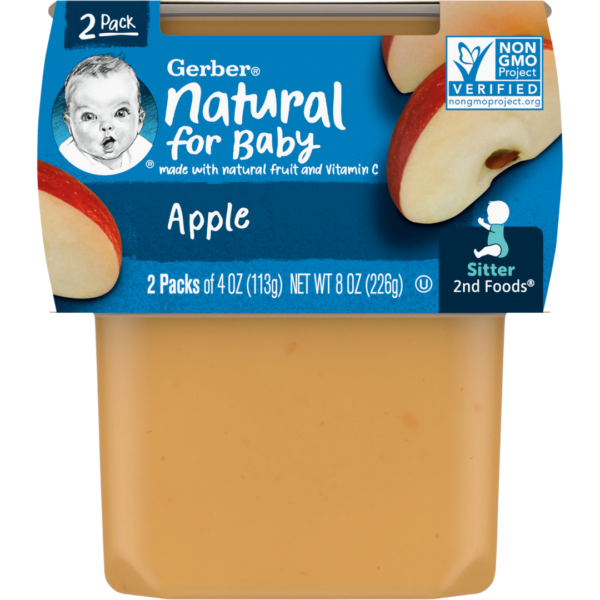 Gerber 2nd Foods Natural for Baby Baby Food Apple 2 pack